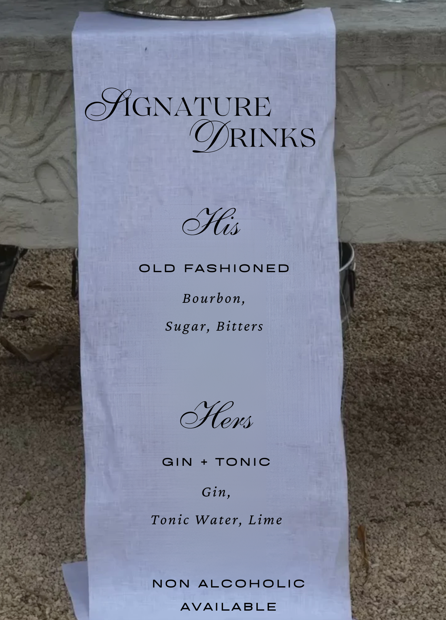 Signature Drinks Sign