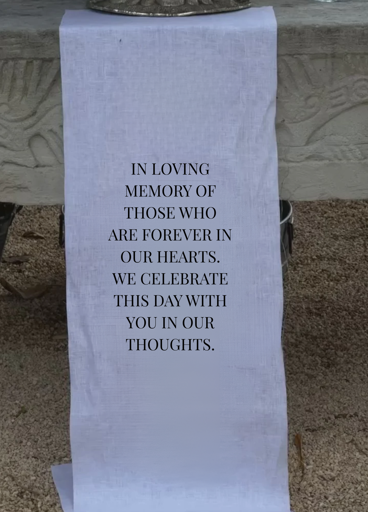In Loving Memory Linen Sign