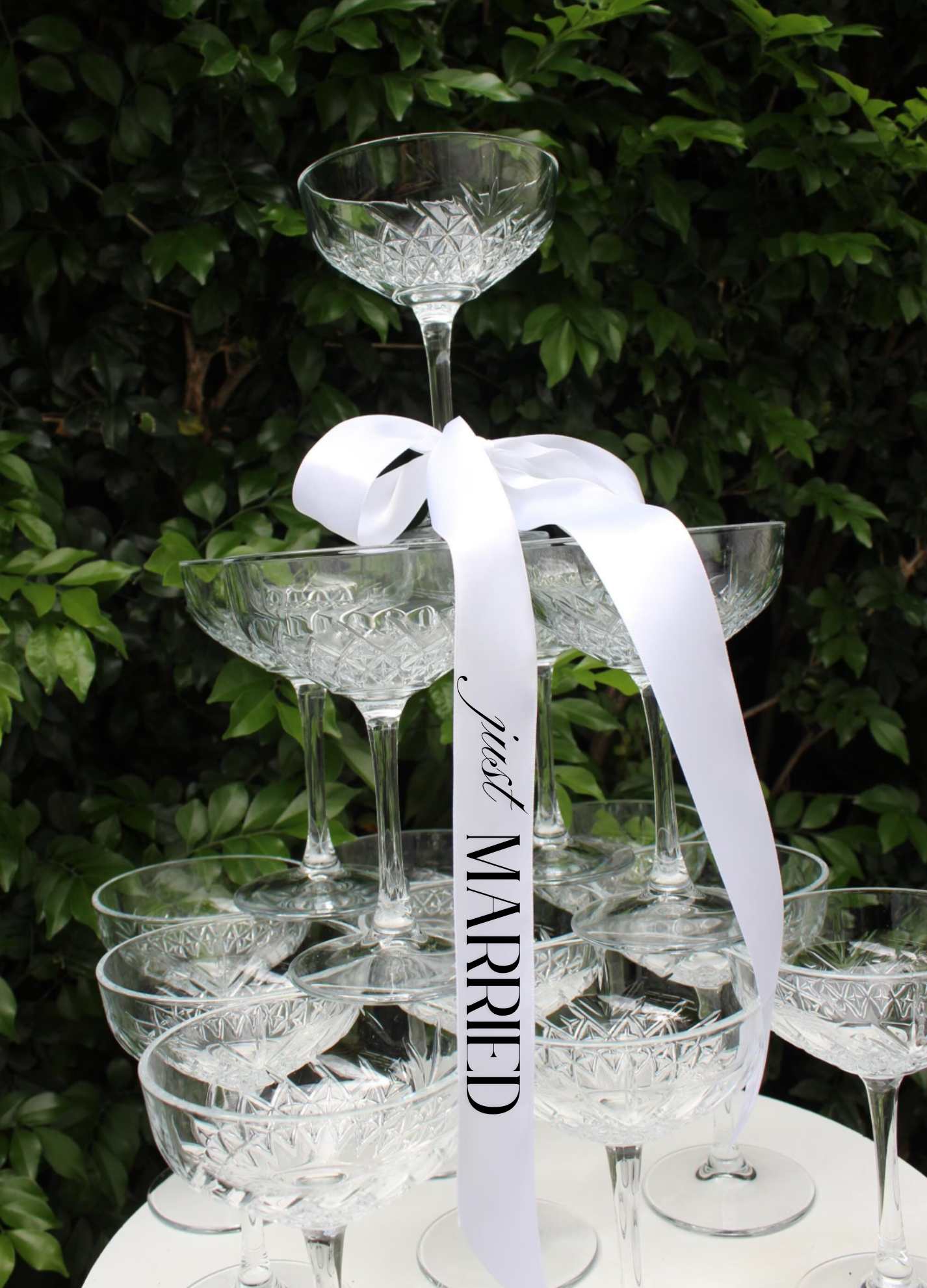 Champagne Bottle Ribbon - Just Married