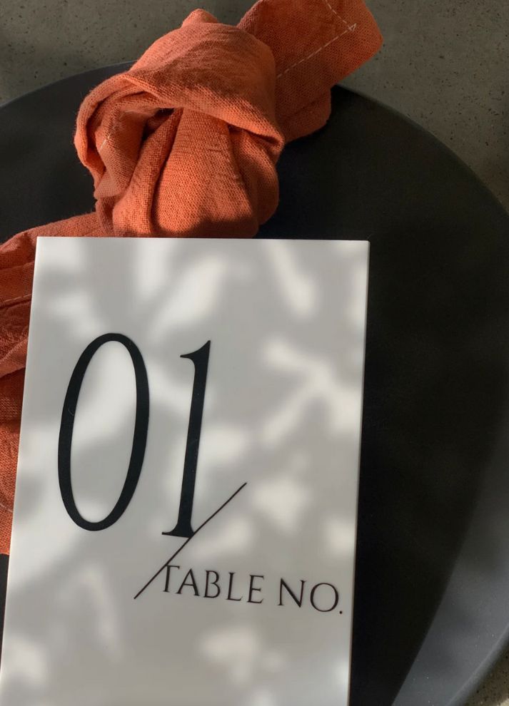 Acrylic Table Numbers