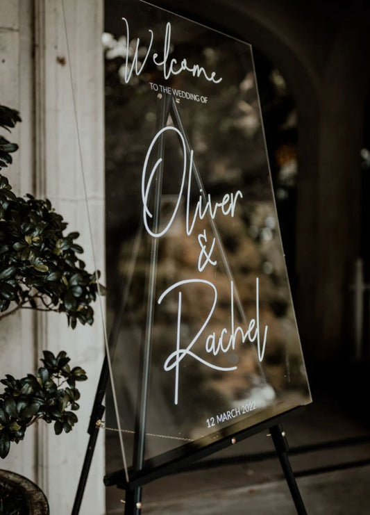 Cursive Welcome sign