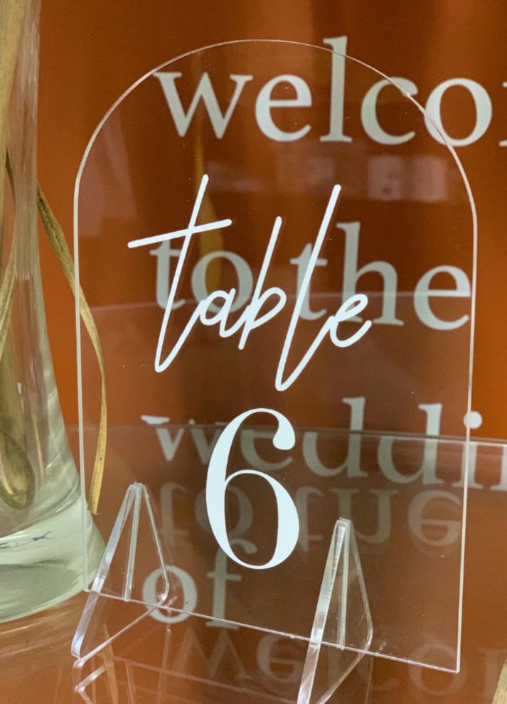 Acrylic Table Numbers