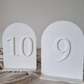 White 3D Table Numbers