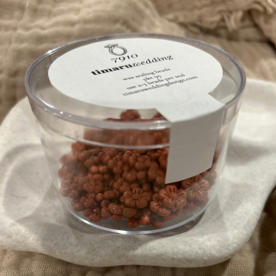 Burnt Red Wax Beads