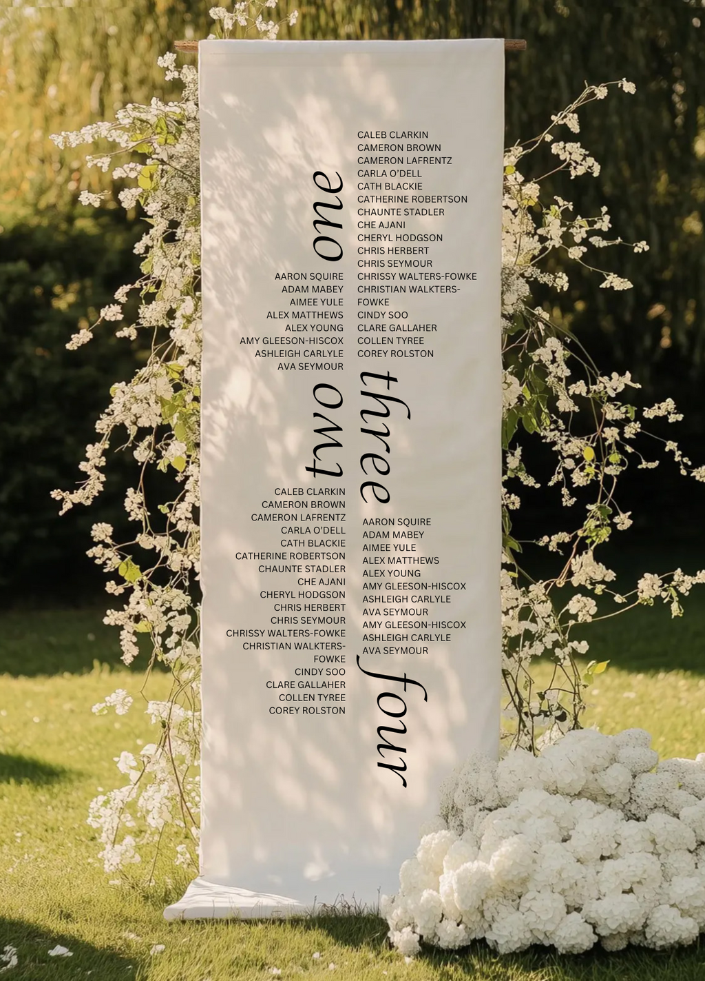 Luxury Linen Seating Sign