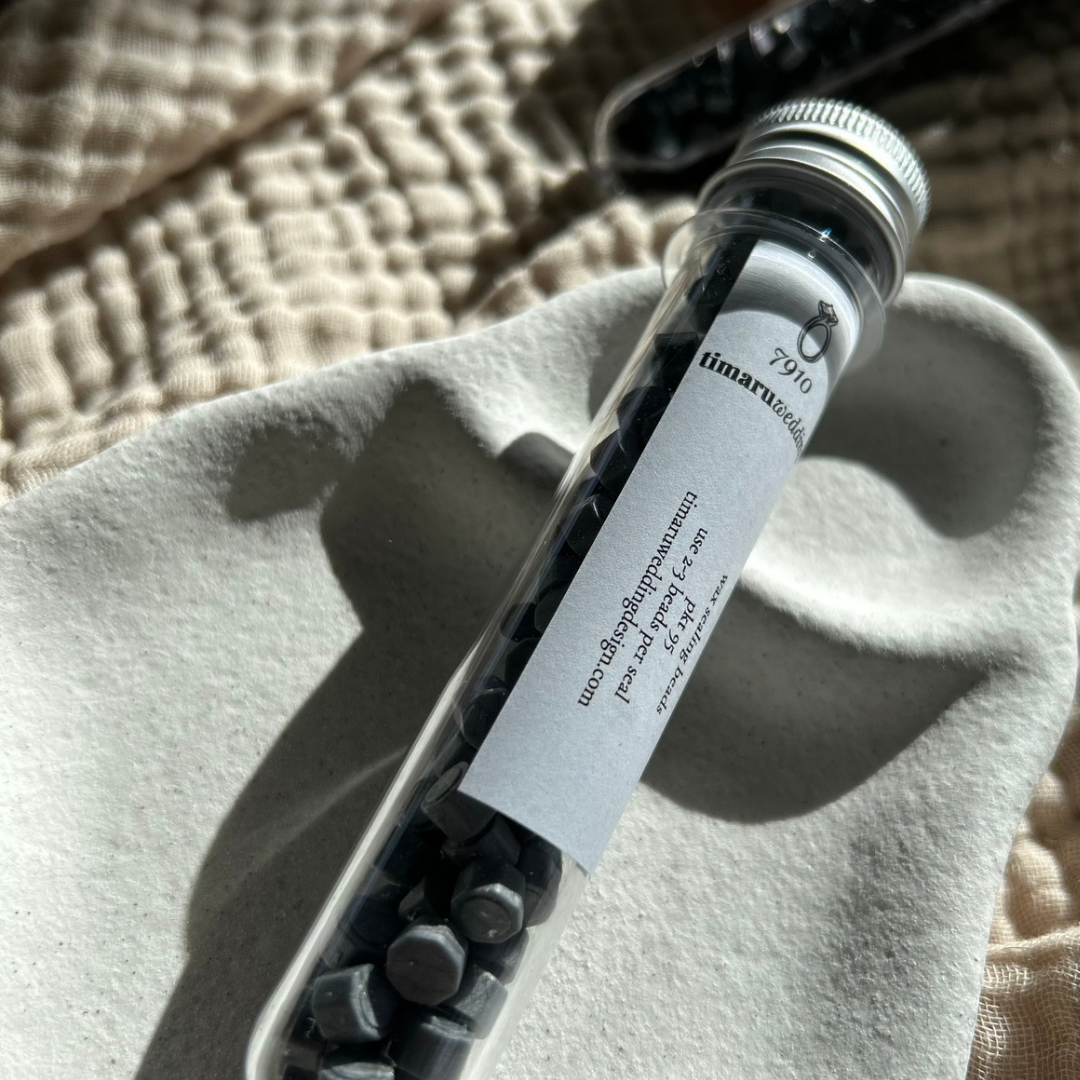Grey Wax Beads