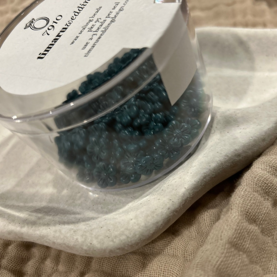 Teal Wax Beads