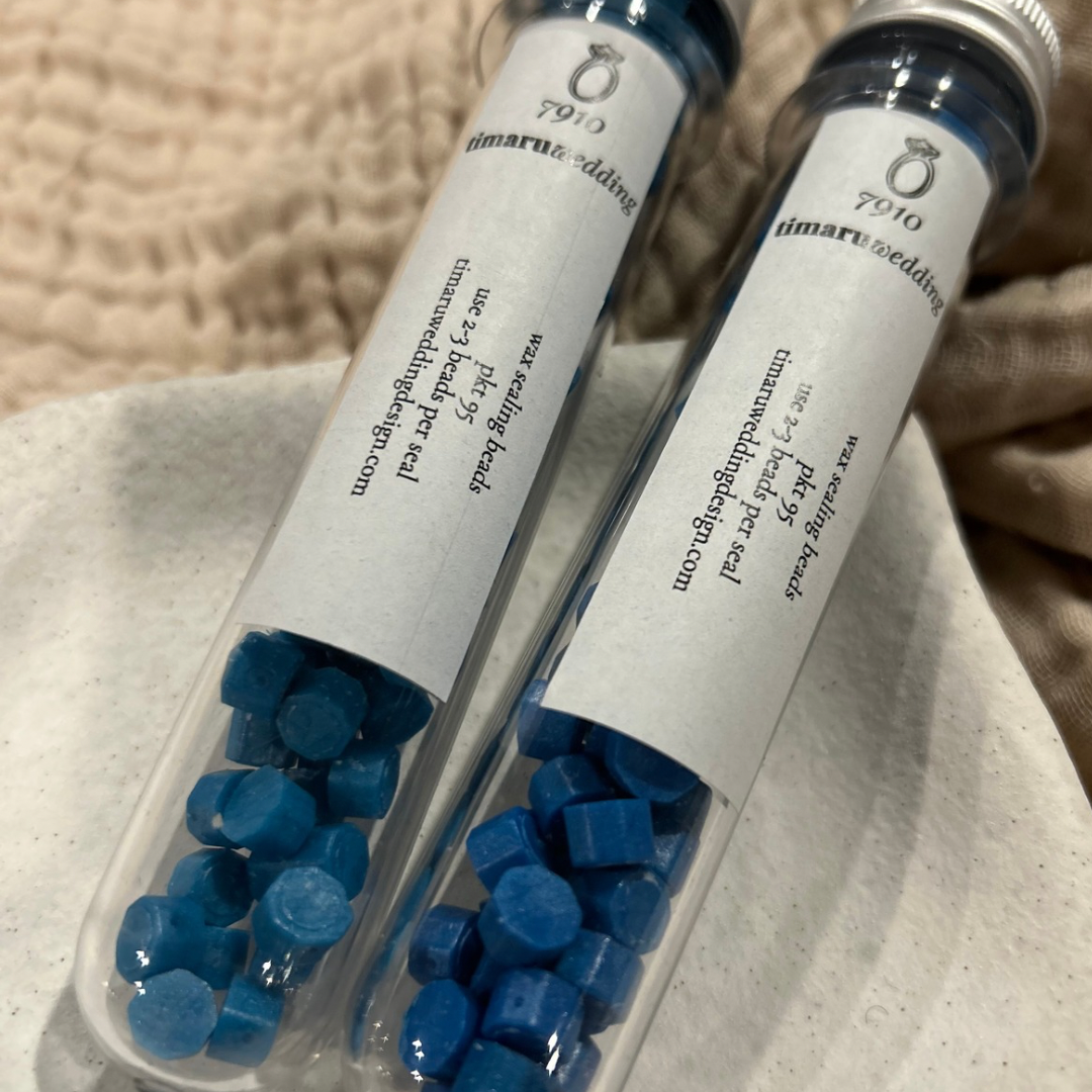 Bright Blue Wax Beads