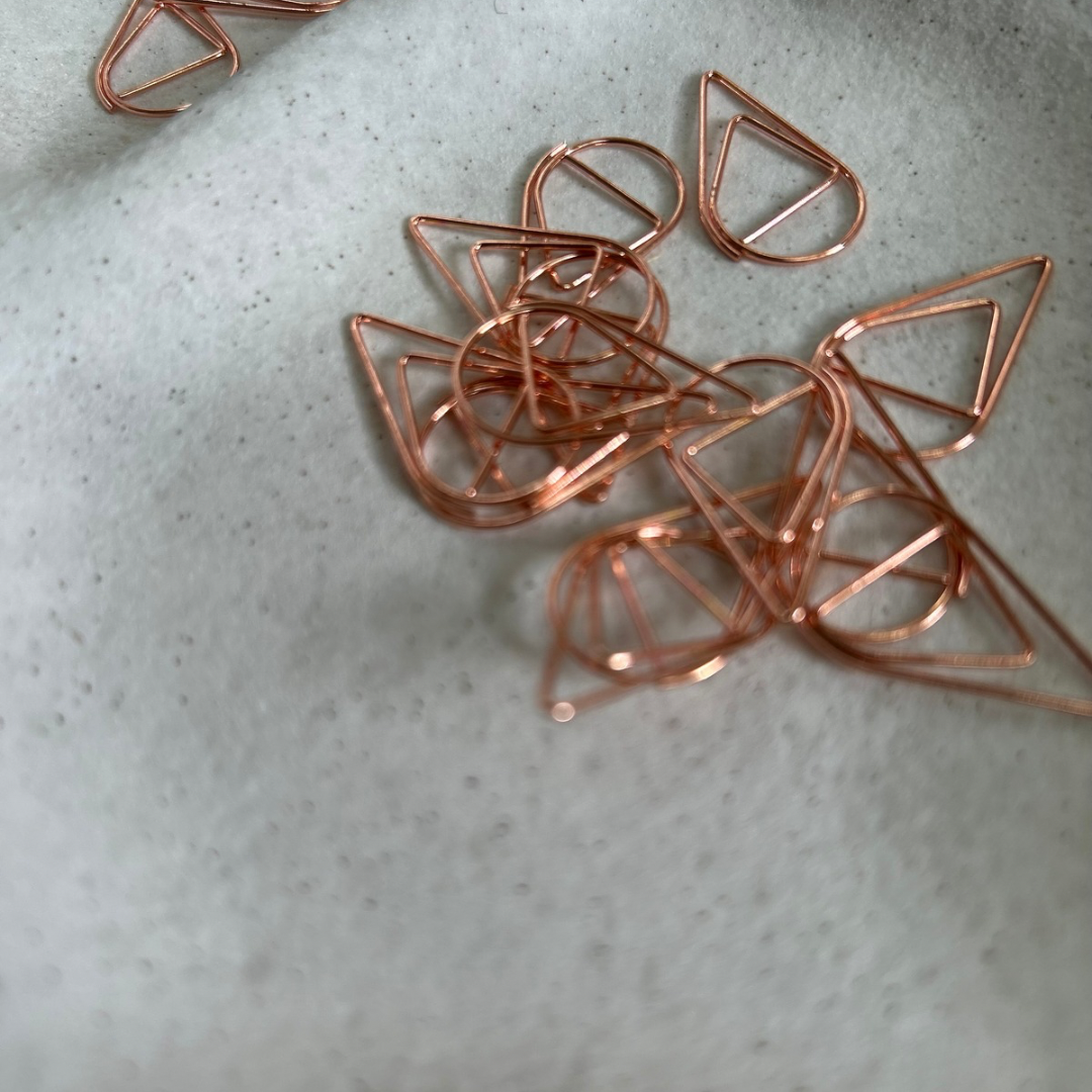 Teardrop PaperClips - Rose Gold