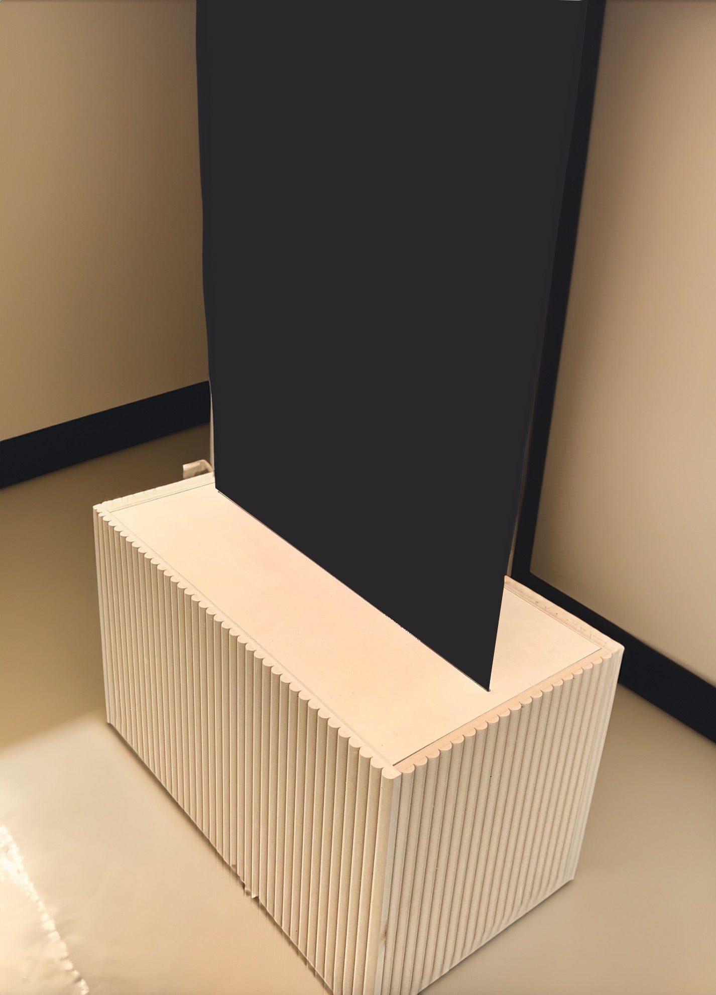 Ribbed feature Plinth