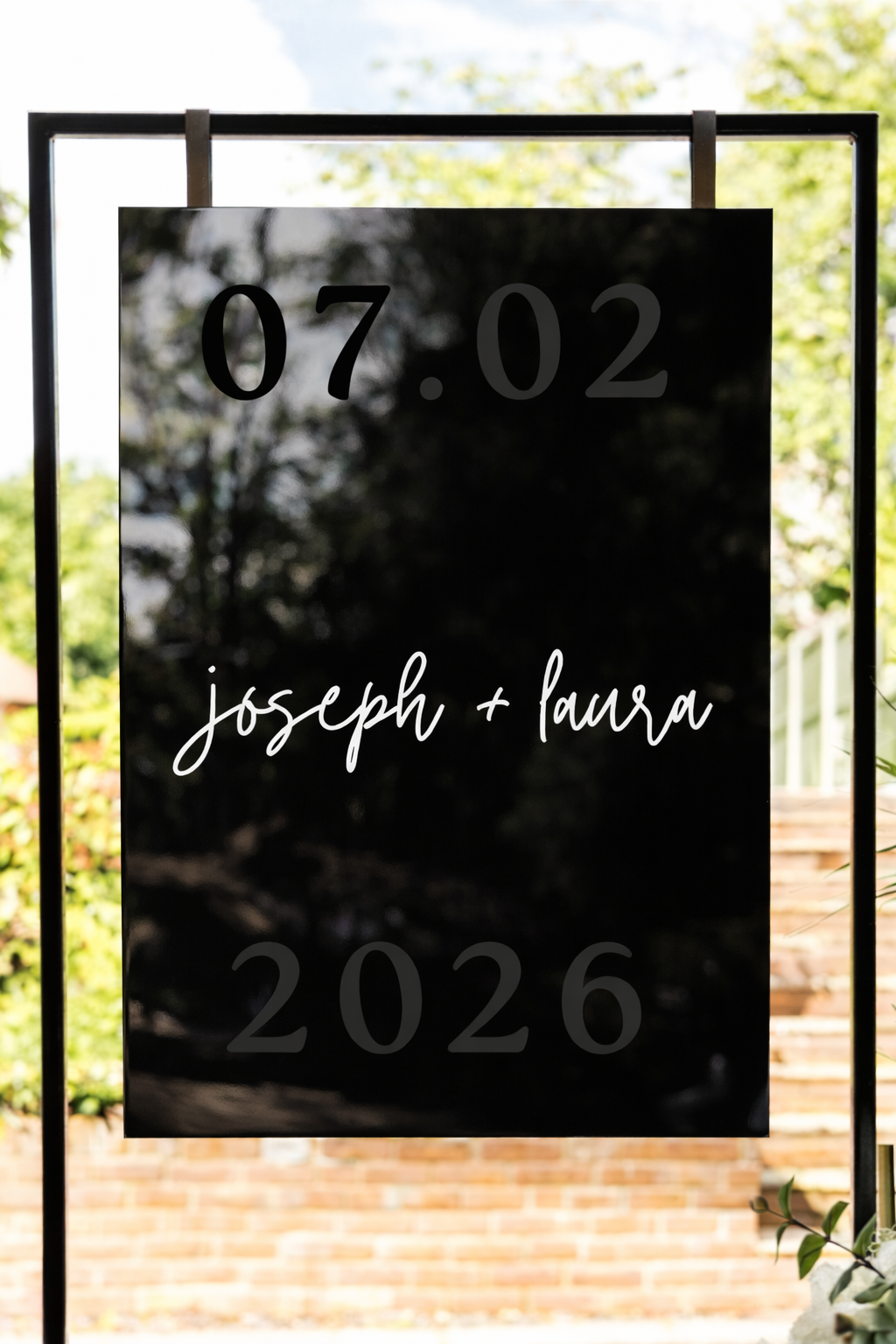 Tone on Tone Wedding Welcome sign