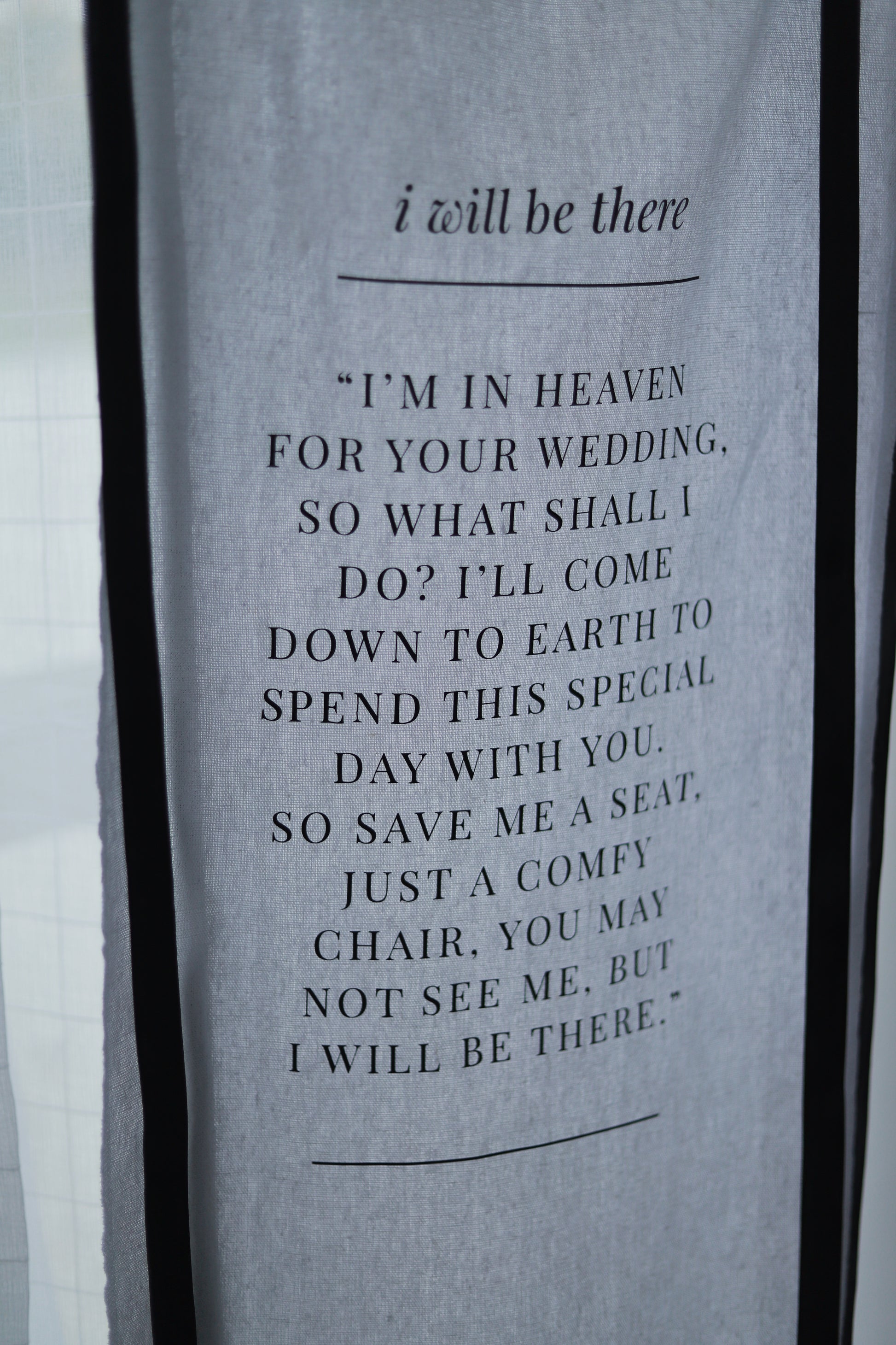 In Loving Memory Linen Sign