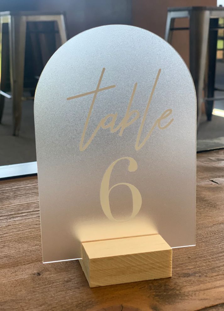 Acrylic Table Numbers