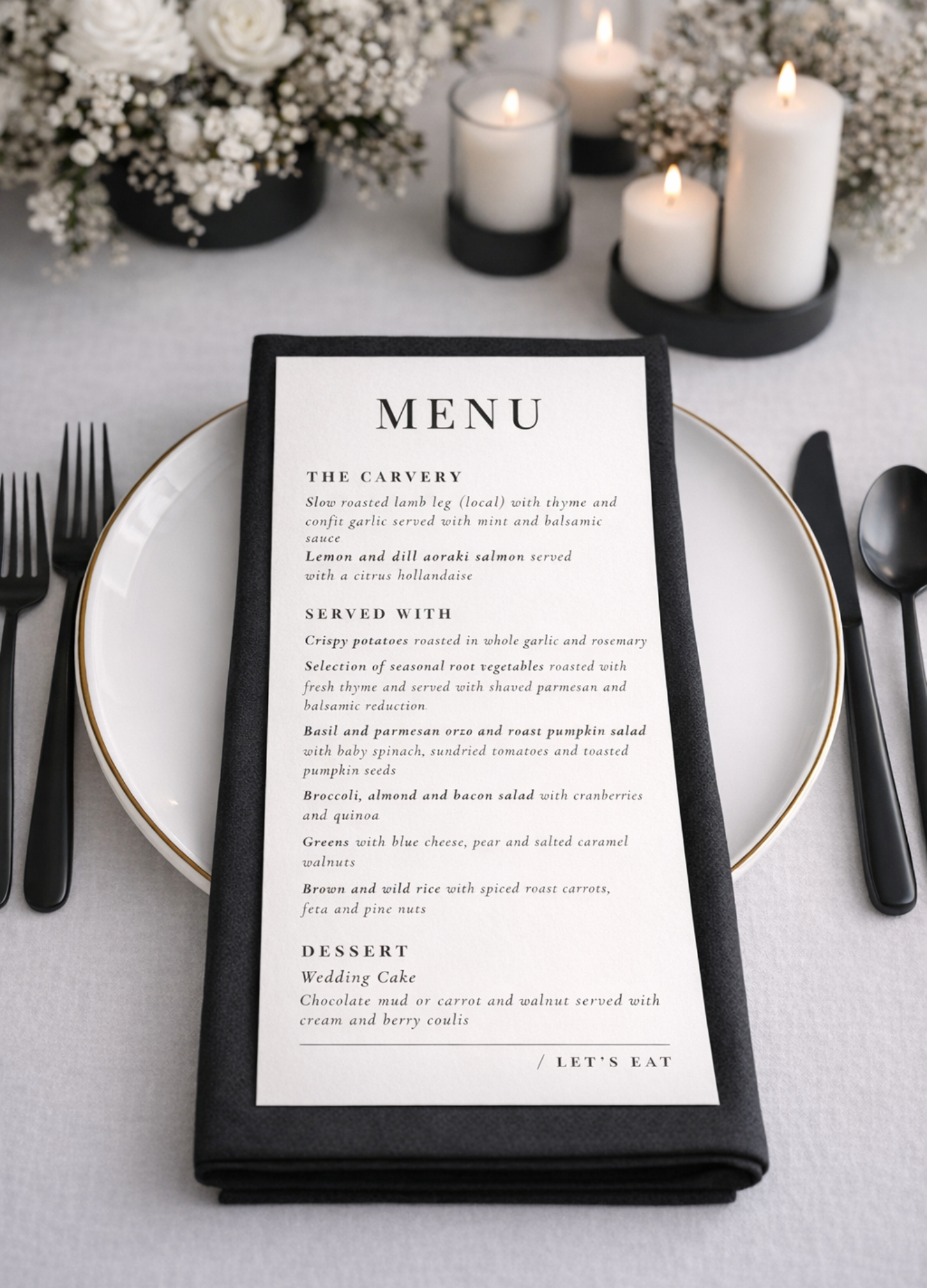 Wanaka Menu