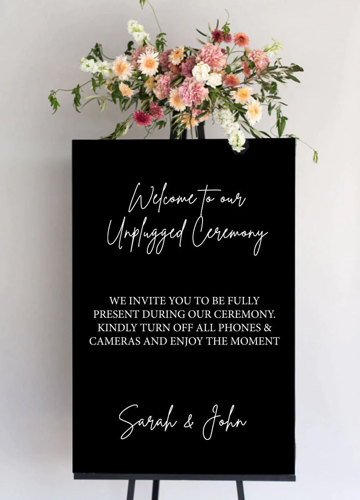 Unplugged Wedding Sign