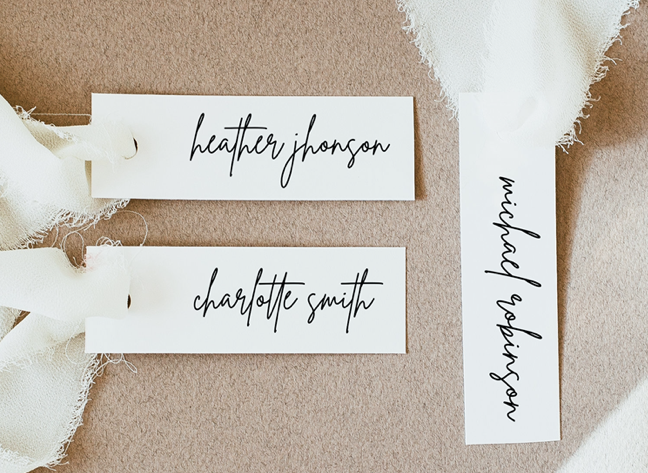 Ribbon Place Names – Timaru Wedding Design