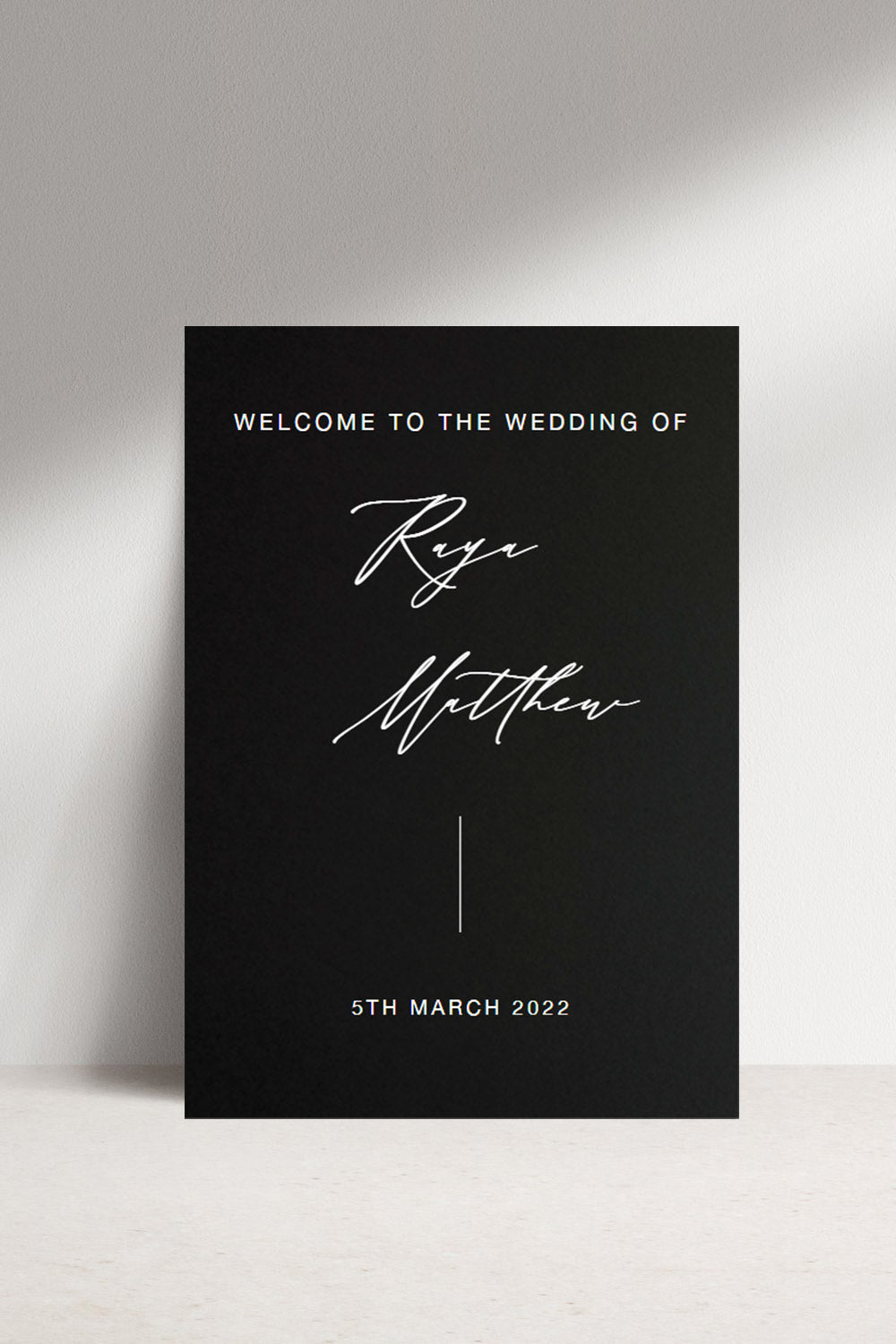 Black Cursive Welcome sign